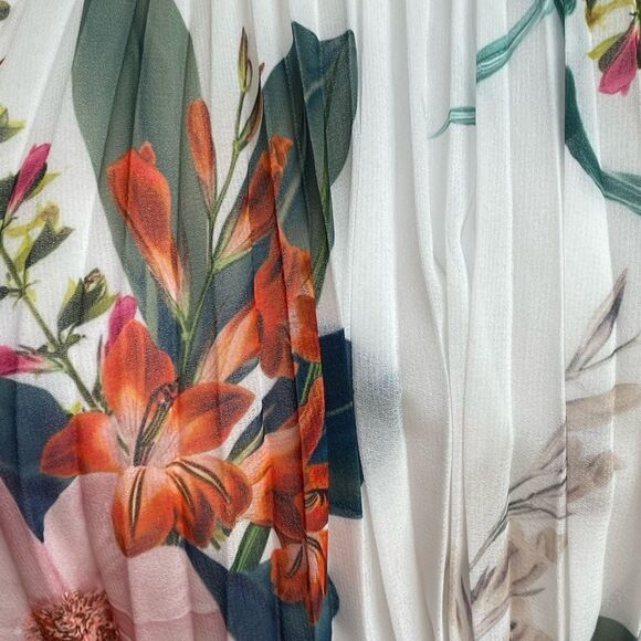 Ted Baker Luner Jamboree Pleated Off Shoulder Hi Low Dress TB 1 US 4 - Picture 10 of 13